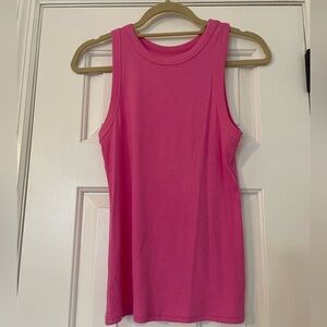 Pink Women's Ribbed Tank
